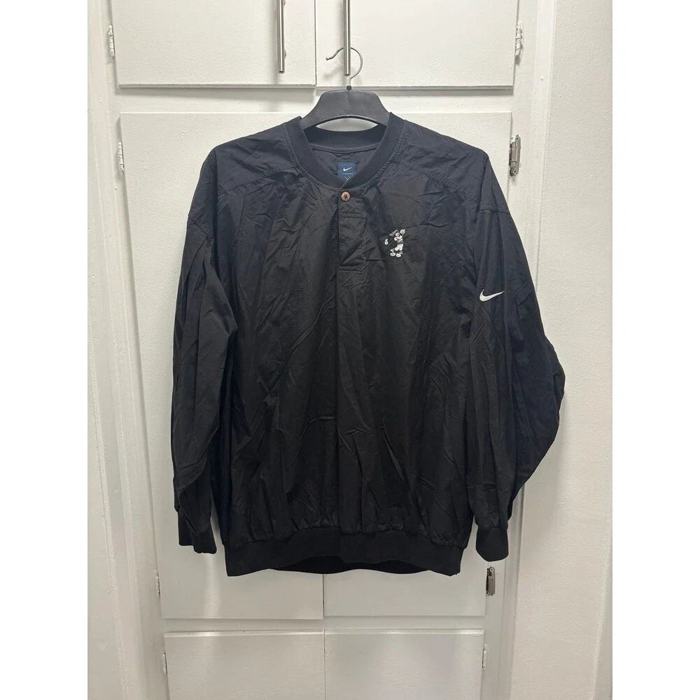 Disney Parks Nike Mickey Mouse Pullover Windbreaker Jacket Mens XL Black